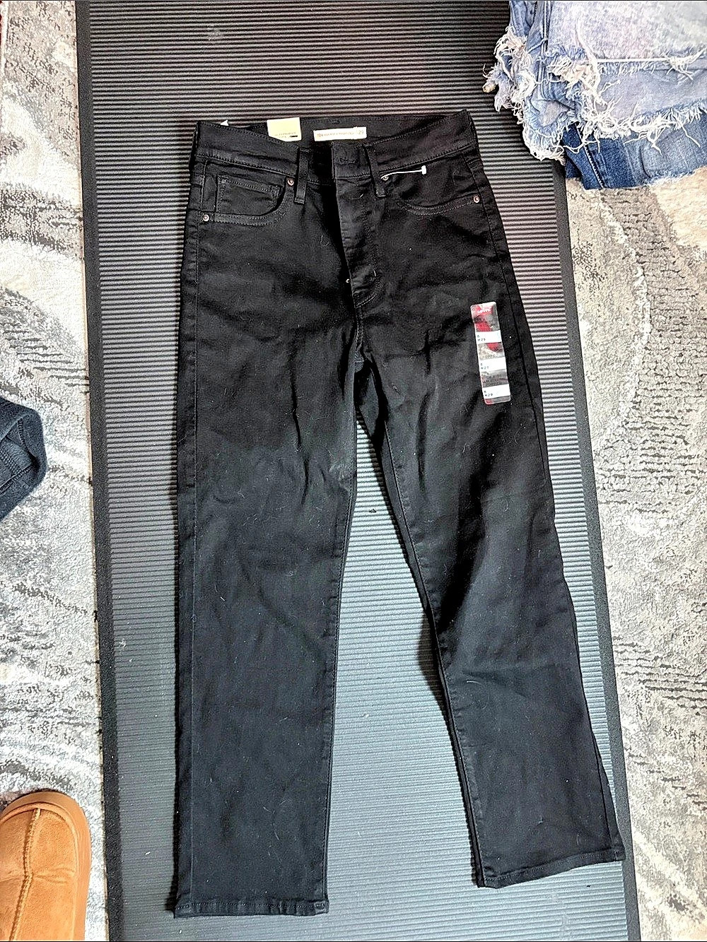 Levi's Wedgie Straight Women's Black Jeans NWT